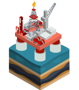 image of an oil rig