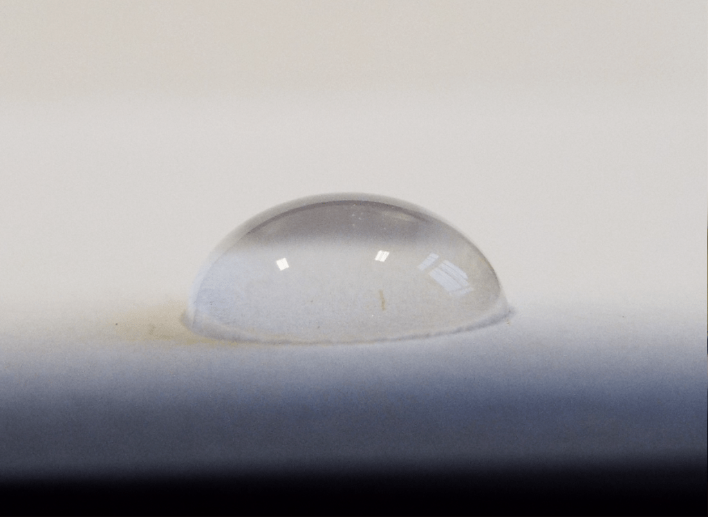 water droplet on paper