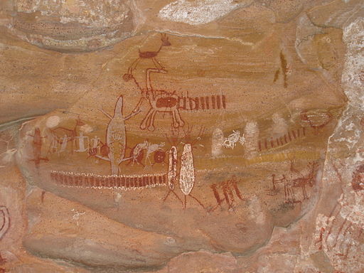 Cave painting at Serra da Capivara National Park, Brazil